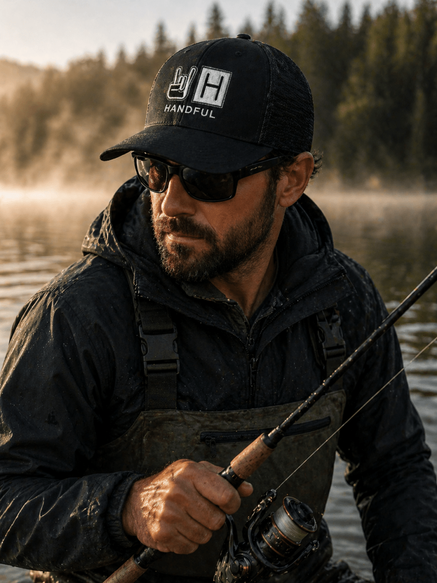 Handful Element Wear – Classic Trucker Hat Black Mesh - HANDFUL