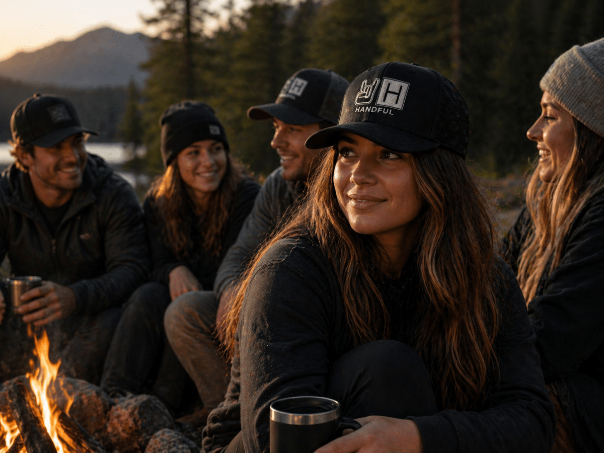 Handful Element Wear – Classic Trucker Hat Black Mesh - HANDFUL