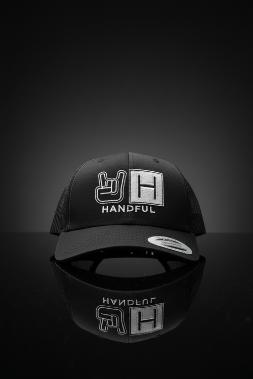 Handful Element Wear – Classic Trucker Hat Black Mesh - HANDFUL