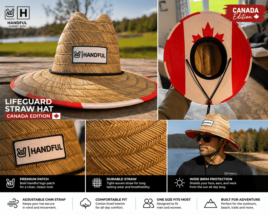 Handful Element Wear – Lifeguard Straw Hat (Canada Edition) - HANDFUL