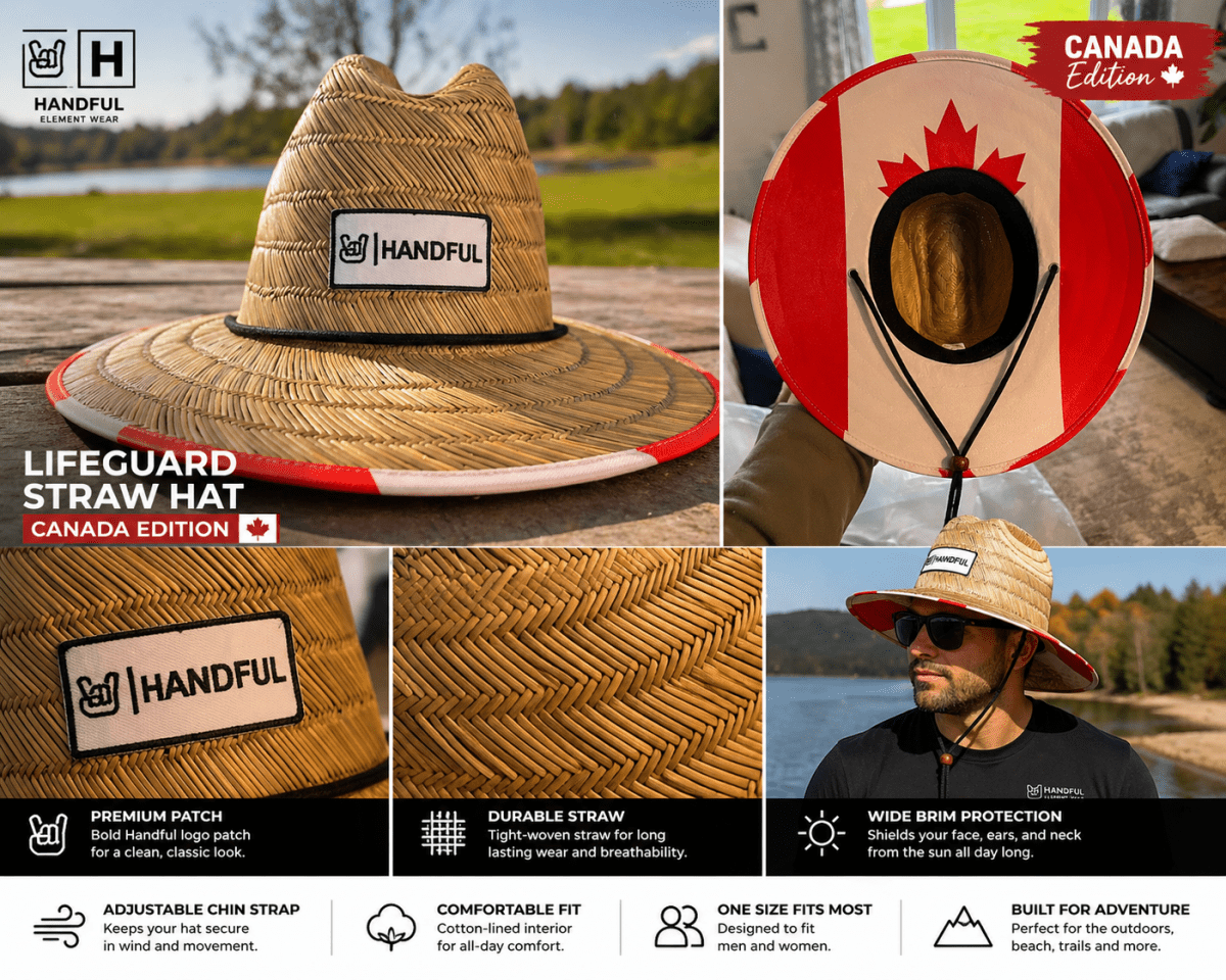 Handful Element Wear – Lifeguard Straw Hat (Canada Edition) - HANDFUL