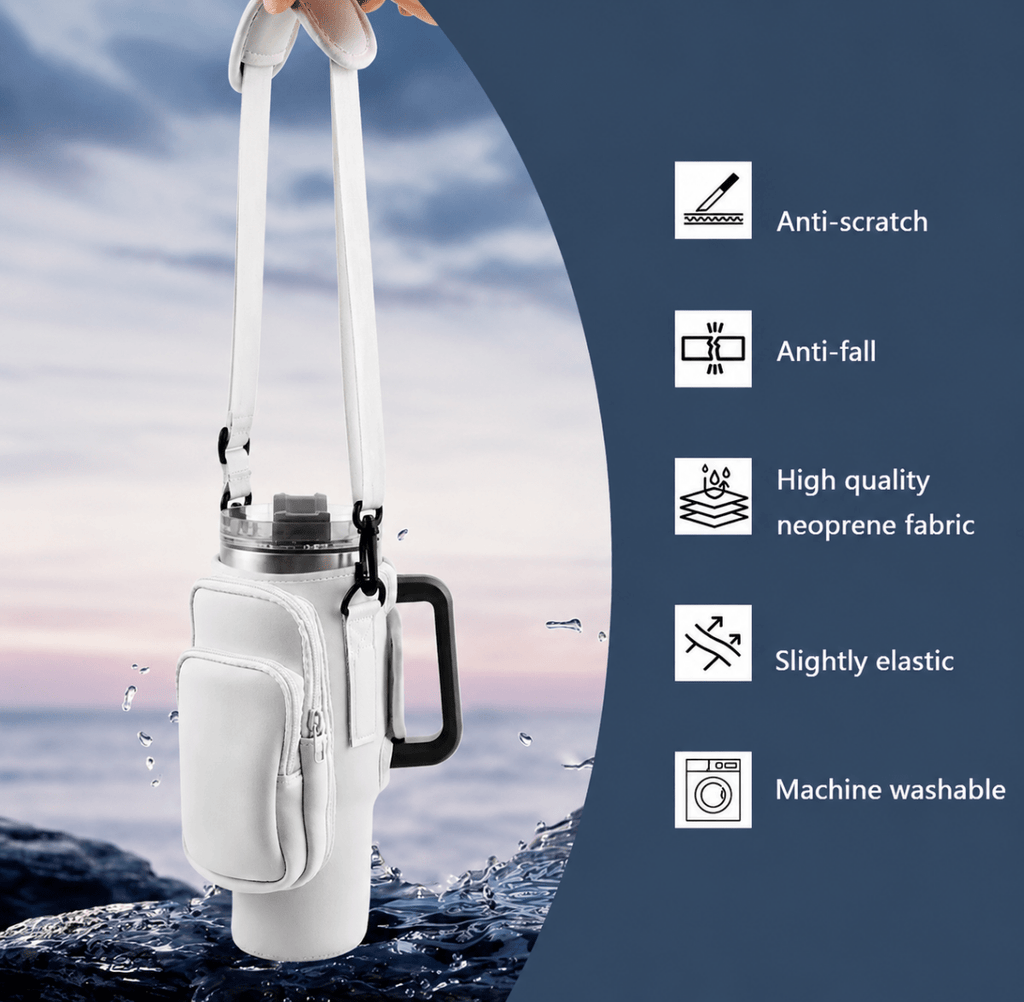 WATER BOTTLE CARRIER with PHONE POCKET - HANDFUL