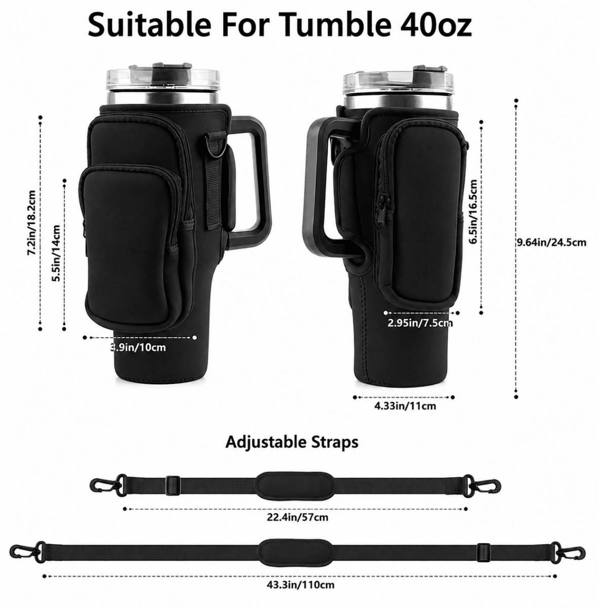 WATER BOTTLE CARRIER with PHONE POCKET - HANDFUL