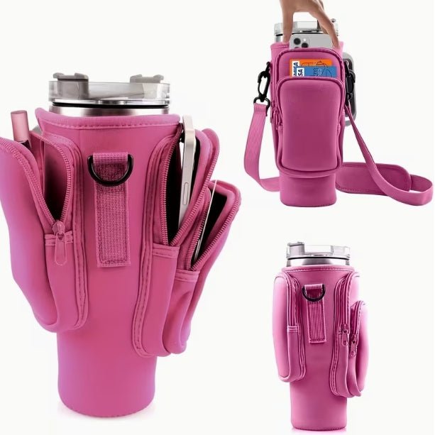 WATER BOTTLE CARRIER with PHONE POCKET - HANDFUL